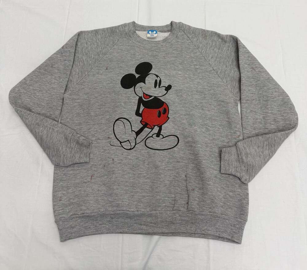 Vintage Disney Character Fashions Mickey Mouse Sweatshirt Gray XL